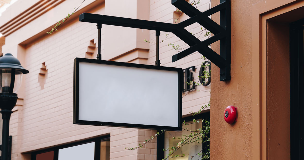 signalétique de magasin moderne